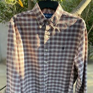 NW Ralph Lauren 💯 Cotton Dress Shirt, Sz L